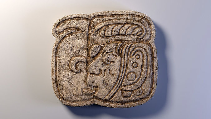 Mayan Symbol PBR Lowpoly Low-poly 3D model