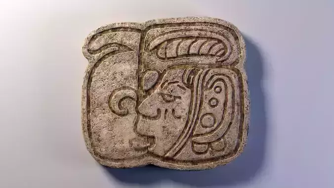 Mayan Symbol PBR Lowpoly Low-poly 3D model