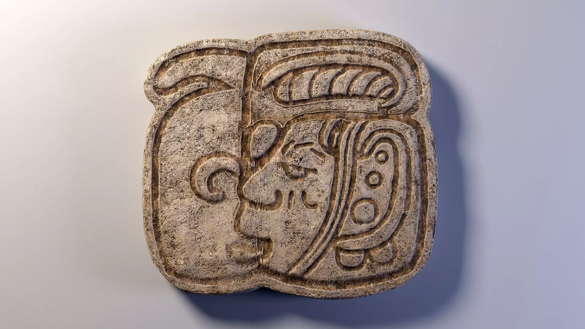 Mayan Symbol PBR Lowpoly Low-poly 3D model_0