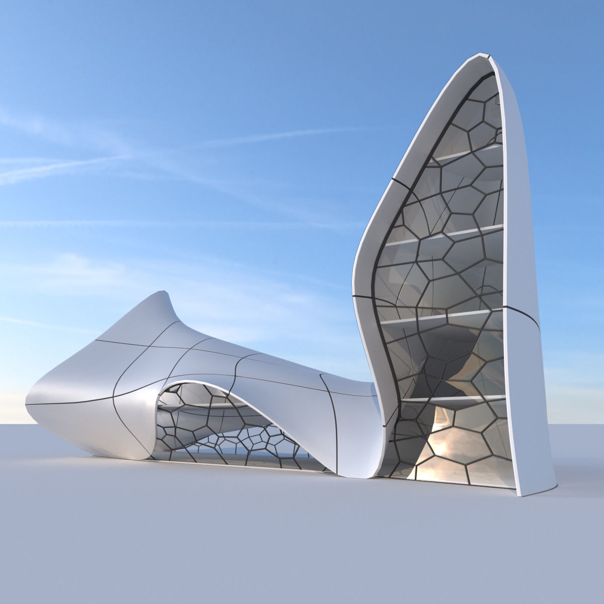 Futuristic building collection 4x 2 _7