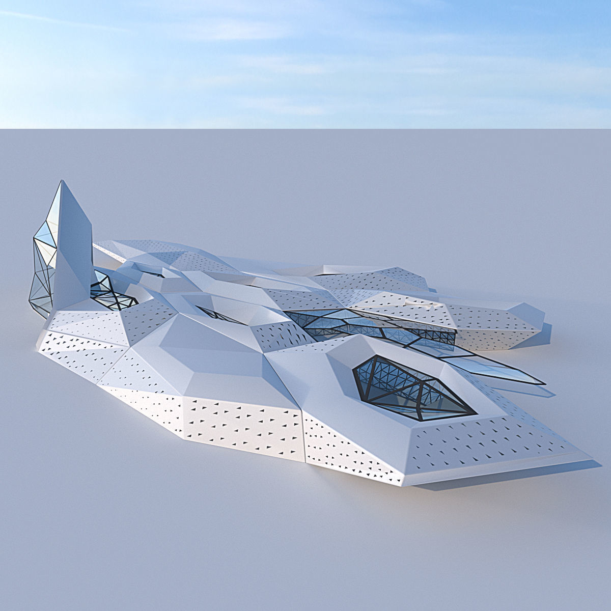 Futuristic building collection 4x 2 _14