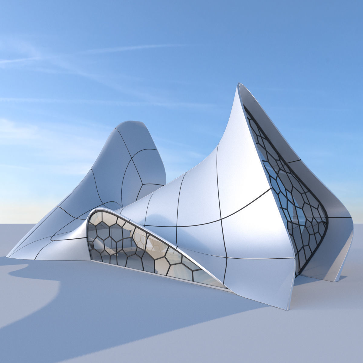 Futuristic building collection 4x 2 _10