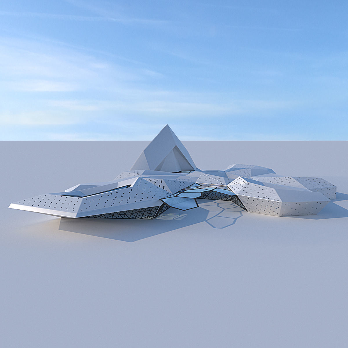 Futuristic building collection 4x 2 _16