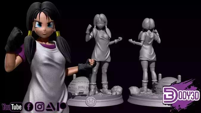 Videl 1-6 Scale - Dragon Ball 3D print model