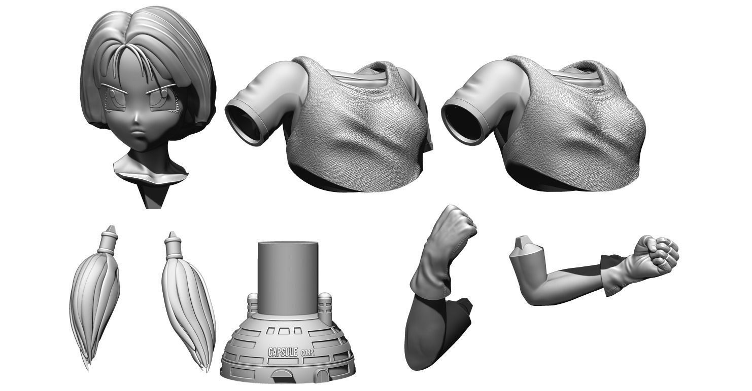 Videl Bust 1-6 Scale - Dragon Ball 3D print model_8
