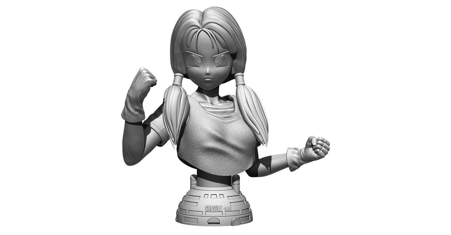 Videl Bust 1-6 Scale - Dragon Ball 3D print model_7
