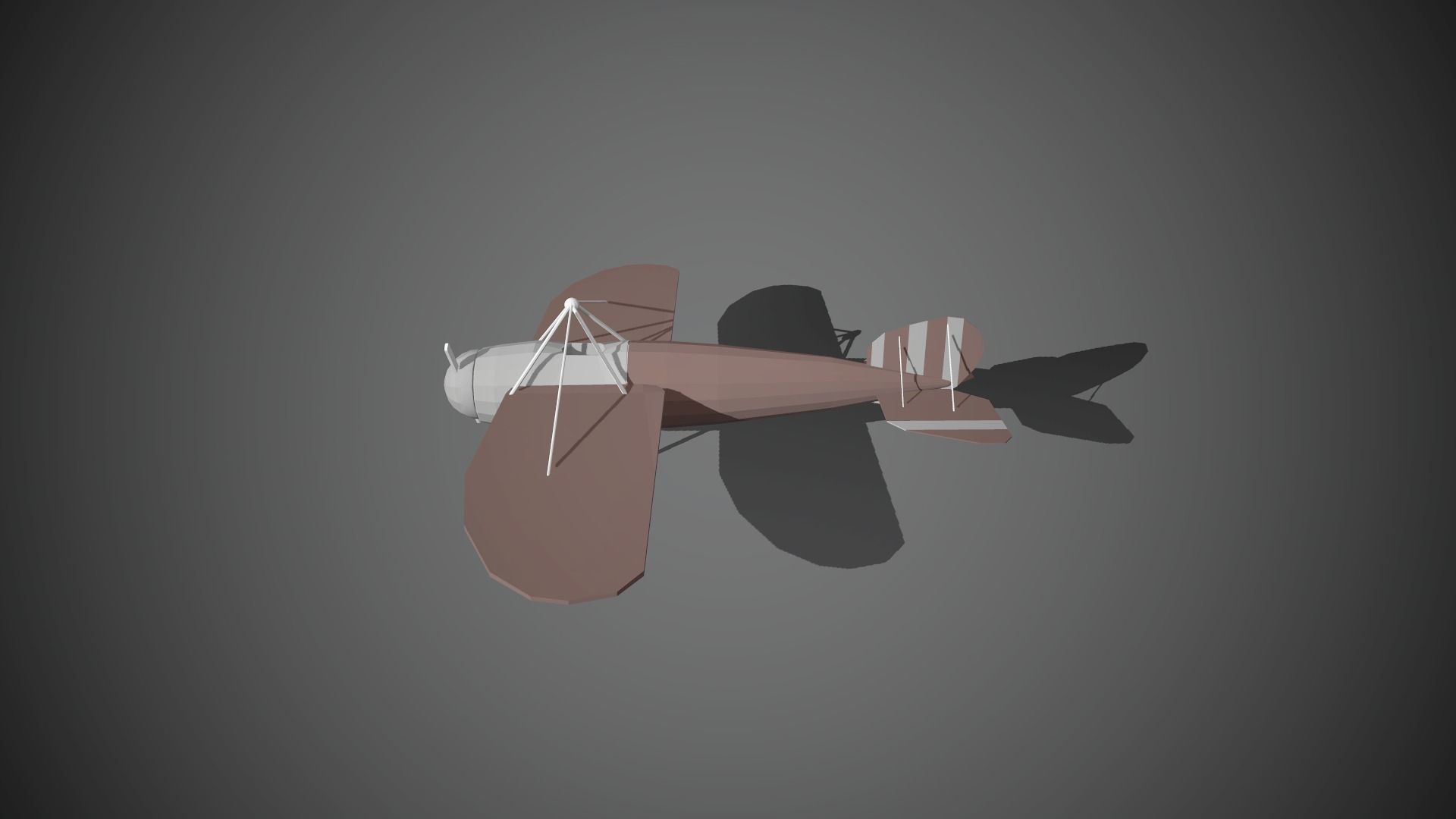 Airplane cartoon - 07 Low-poly 3D model_3