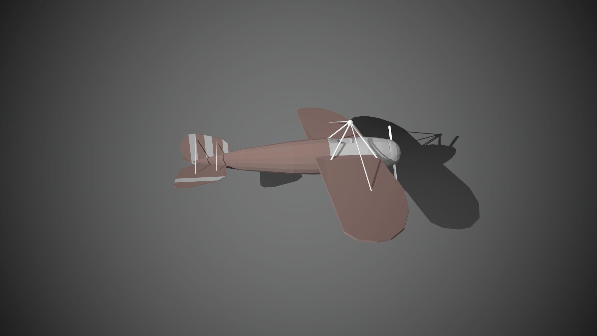 Airplane cartoon - 07 Low-poly 3D model_7