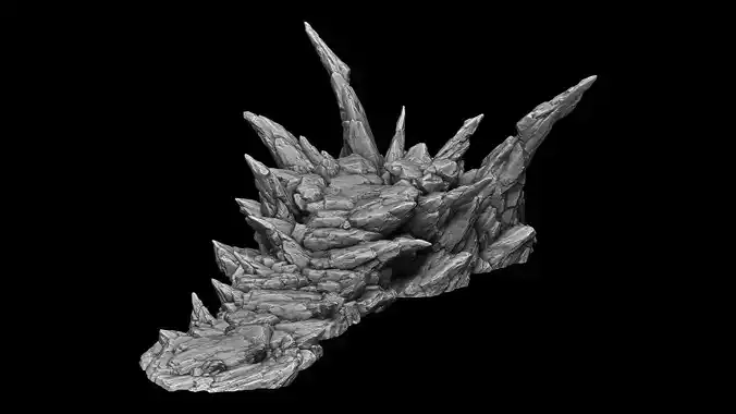 Sharp Rock Base for Collectible Figures and Dioramas 3D print model