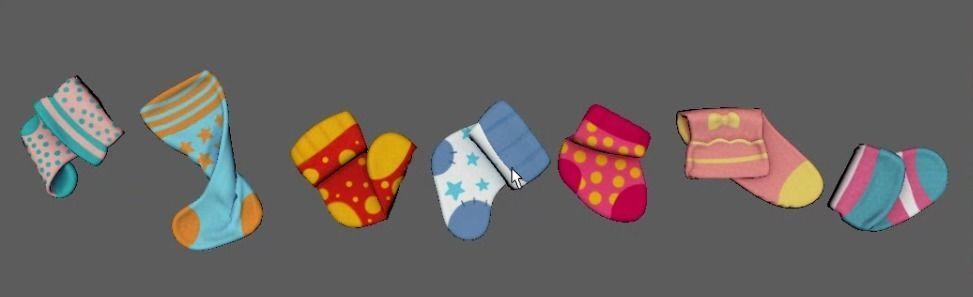 Socks 3D model_1