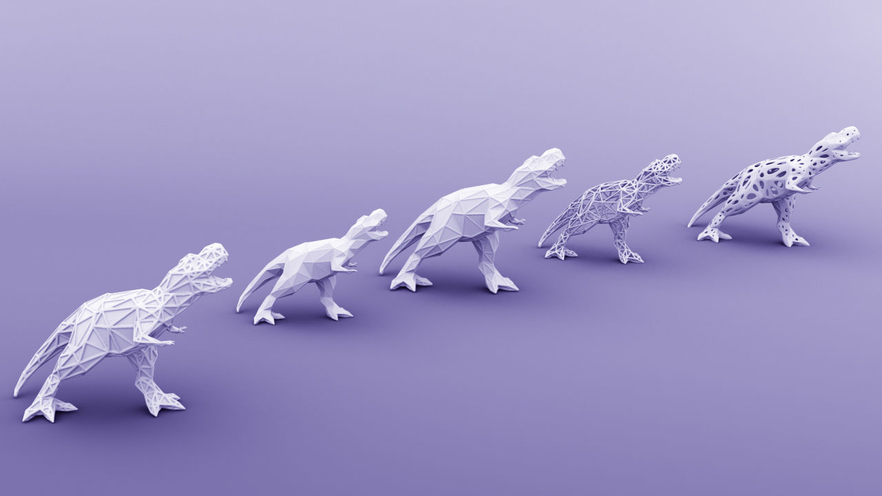 3D PRINTED MODEL T-REX-5-PATTERN-POSE 3D print model_1