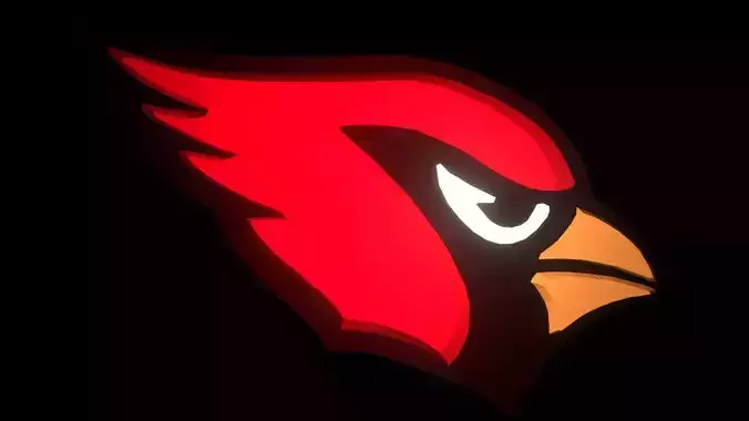 Cardinals NFL football logo 3D model