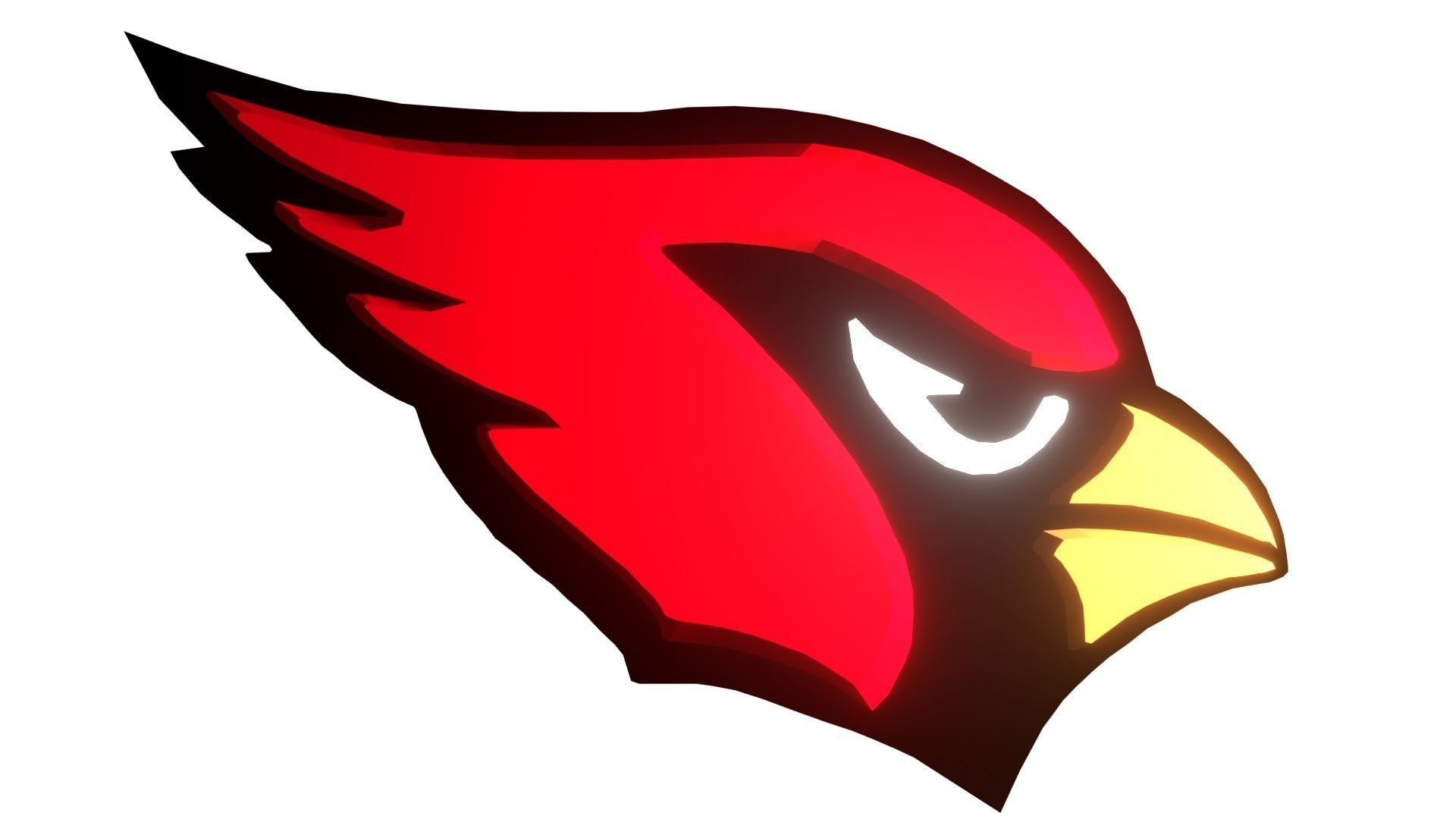 Cardinals NFL football logo 3D model_3