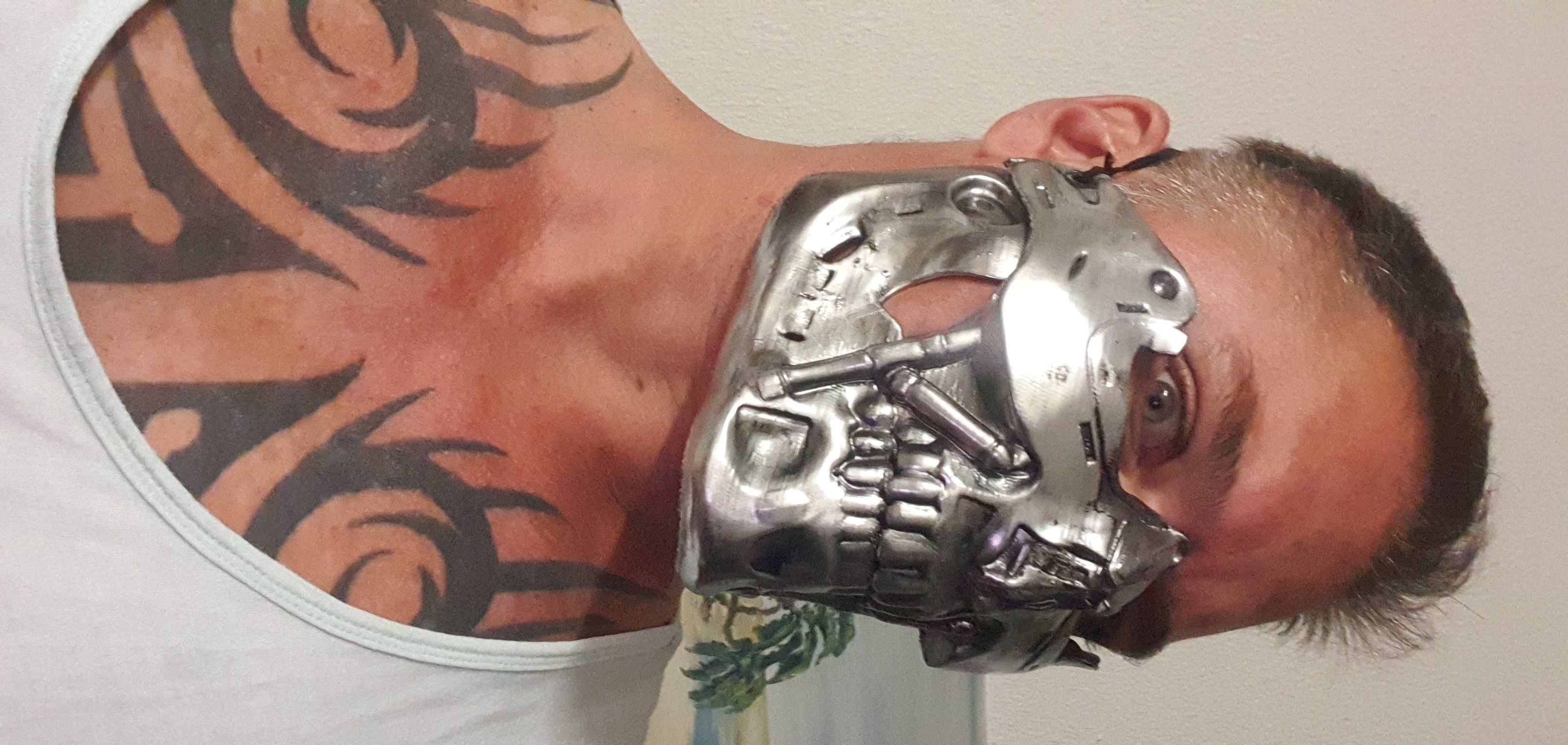terminator t800 inspired facemask 3D print model_4