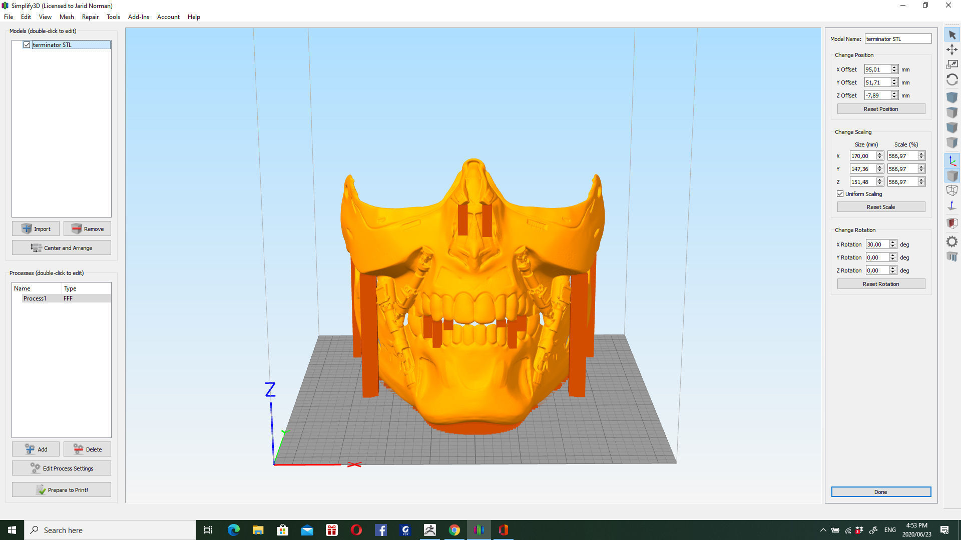 terminator t800 inspired facemask 3D print model_3