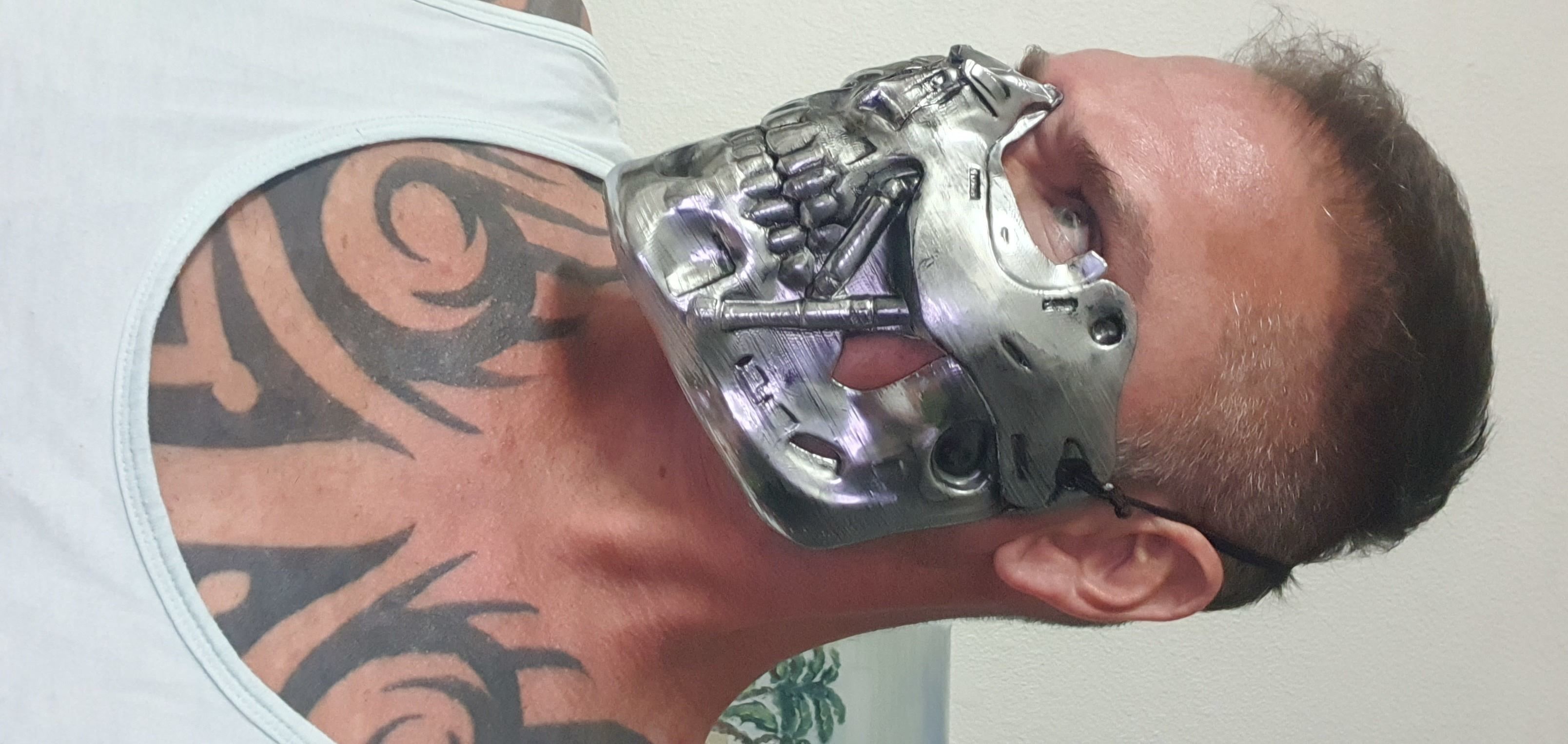 terminator t800 inspired facemask 3D print model_5