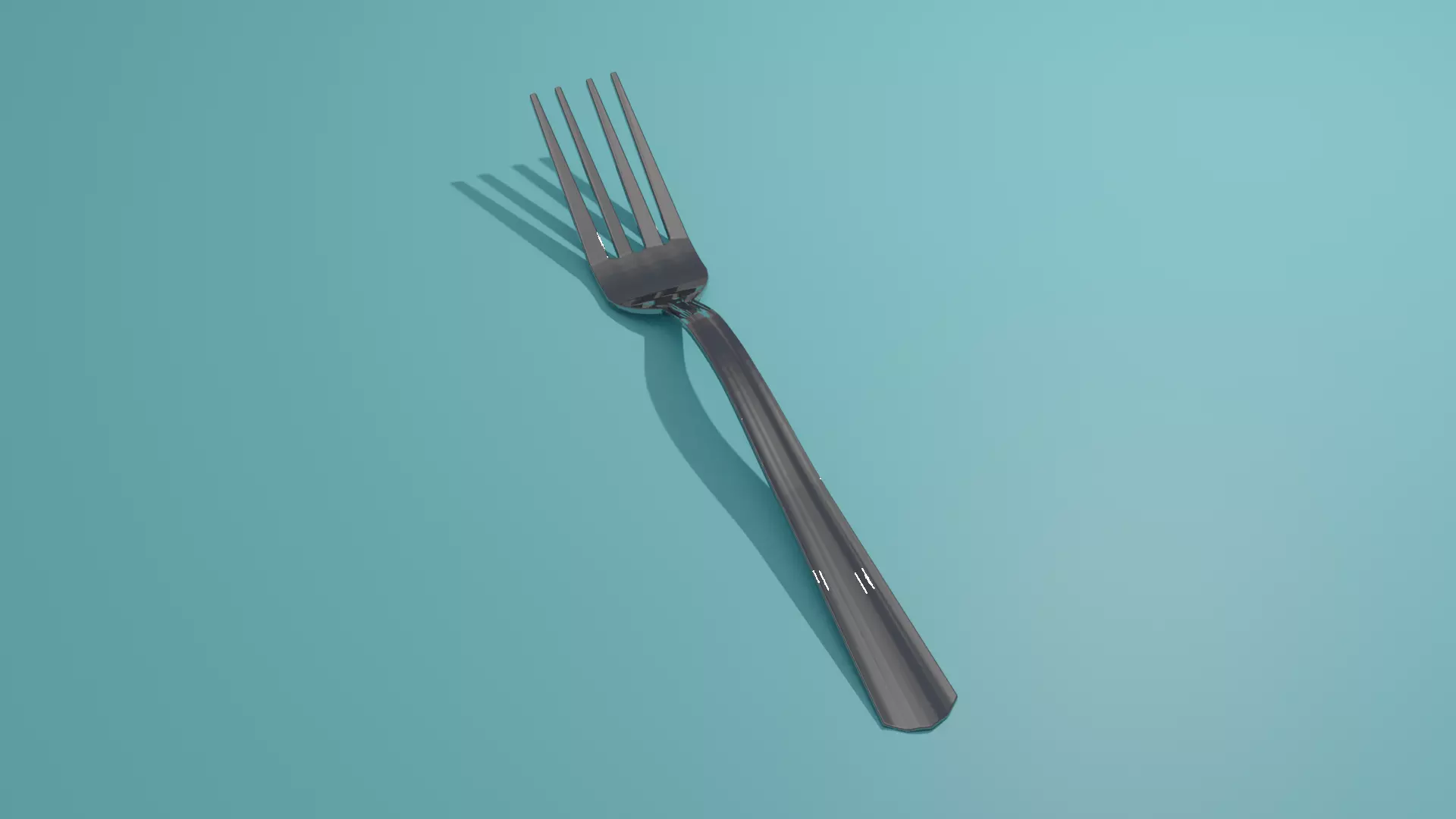 Metal Fork Free 3D model_0