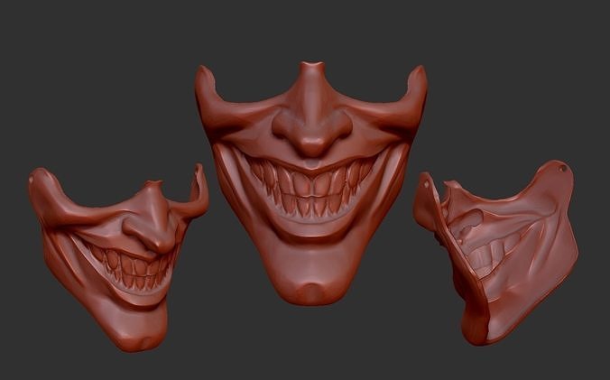 joker facemask face mask 3D print model