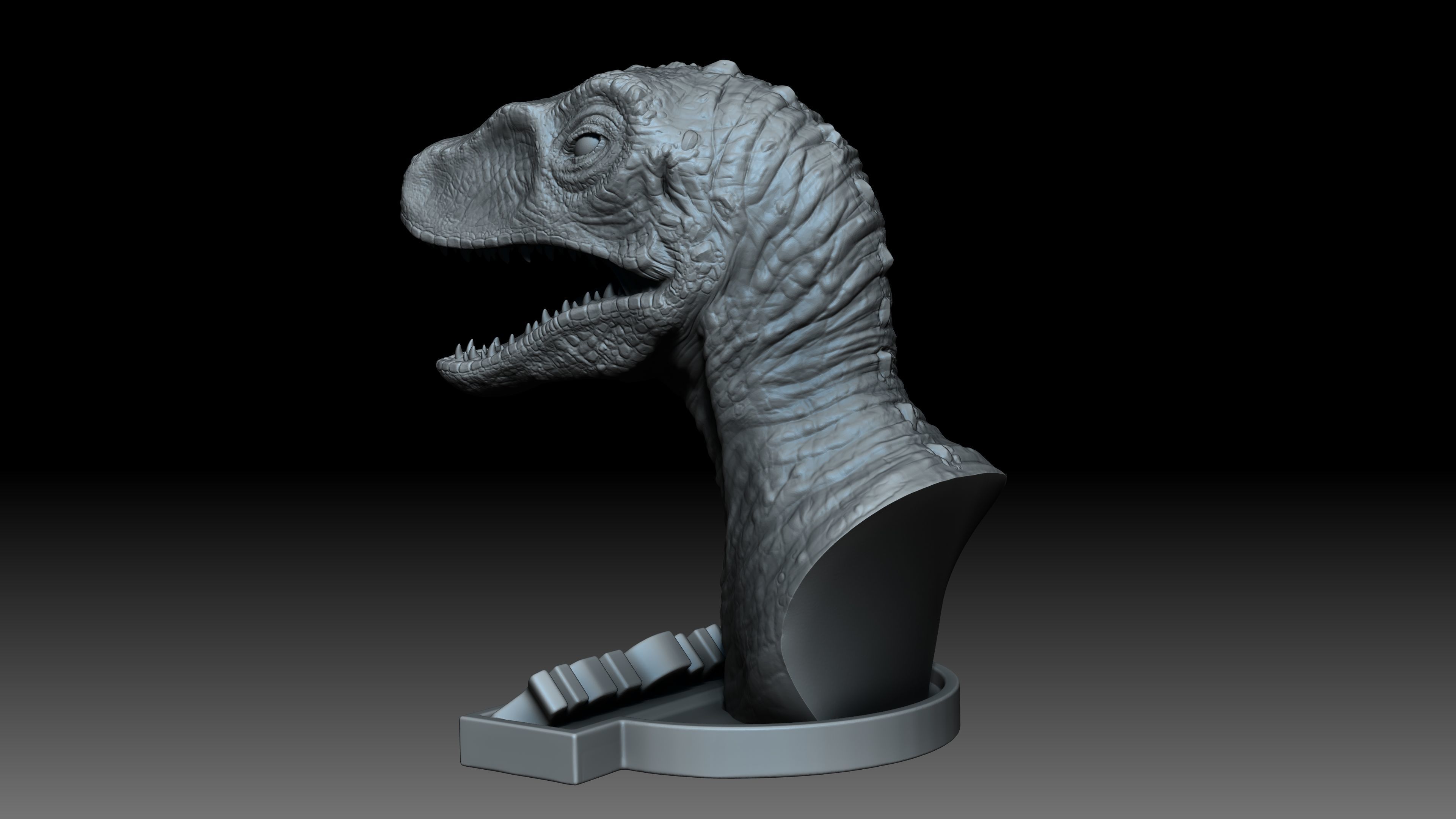Pre-supported raptor 3D print model_2