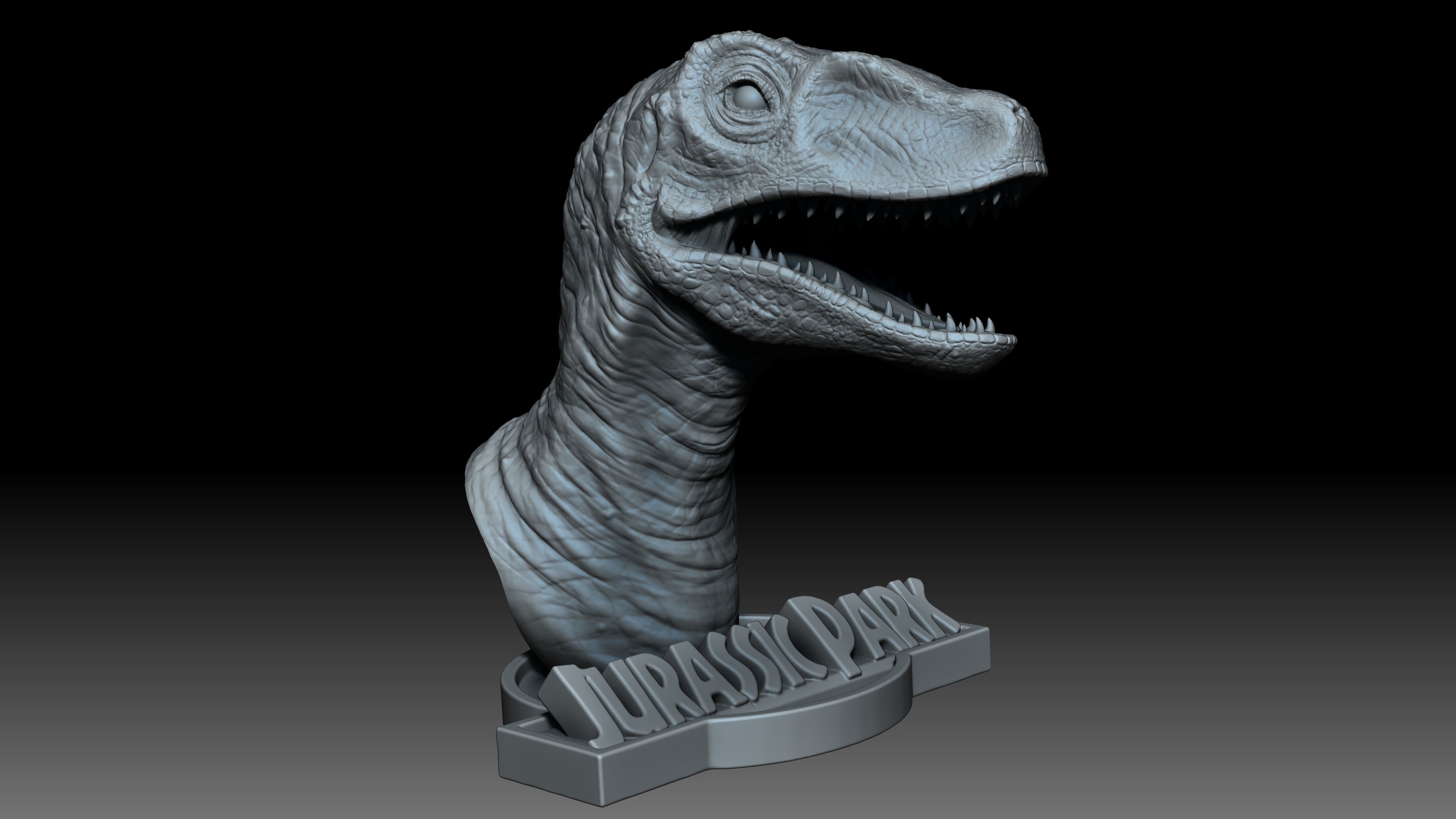 Pre-supported raptor 3D print model_1