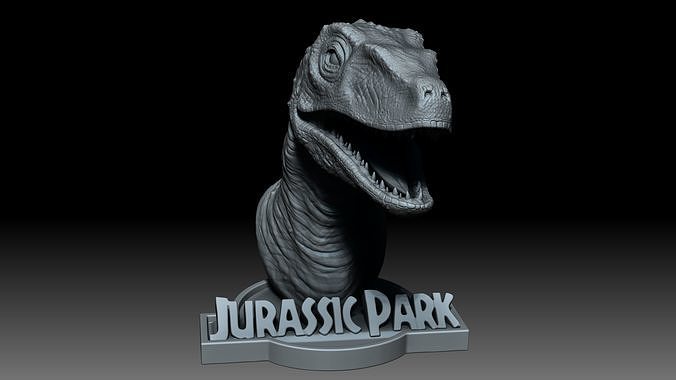 Pre-supported raptor 3D print model