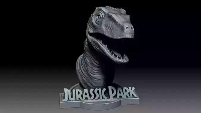 Pre-supported raptor 3D print model
