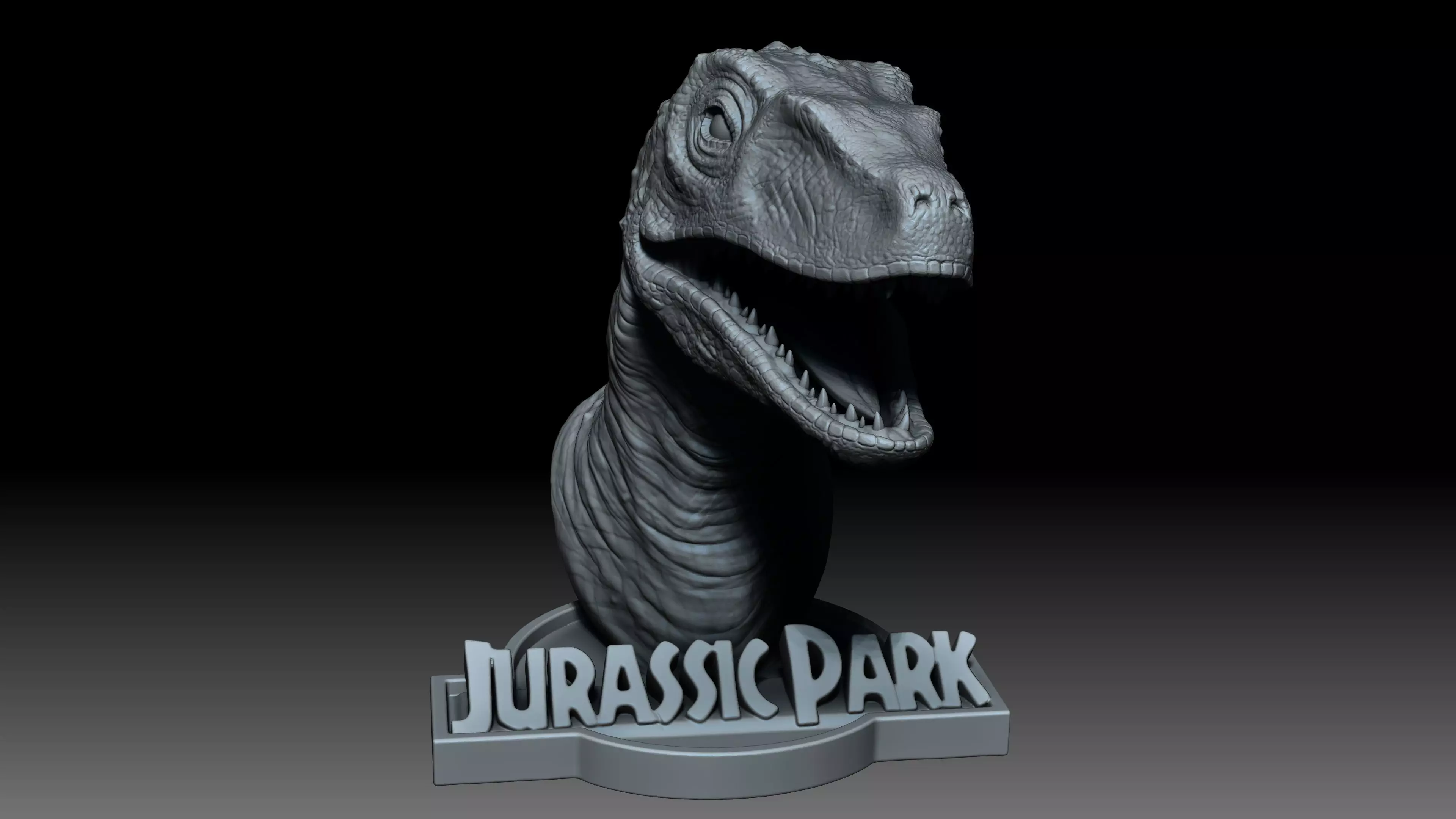 Pre-supported raptor 3D print model_0