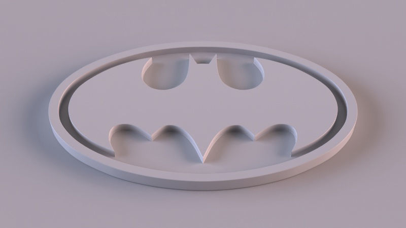 Batman logo 3D 3D model_2