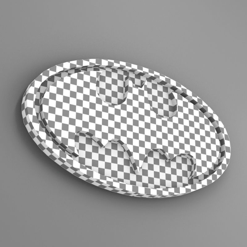 Batman logo 3D 3D model_9