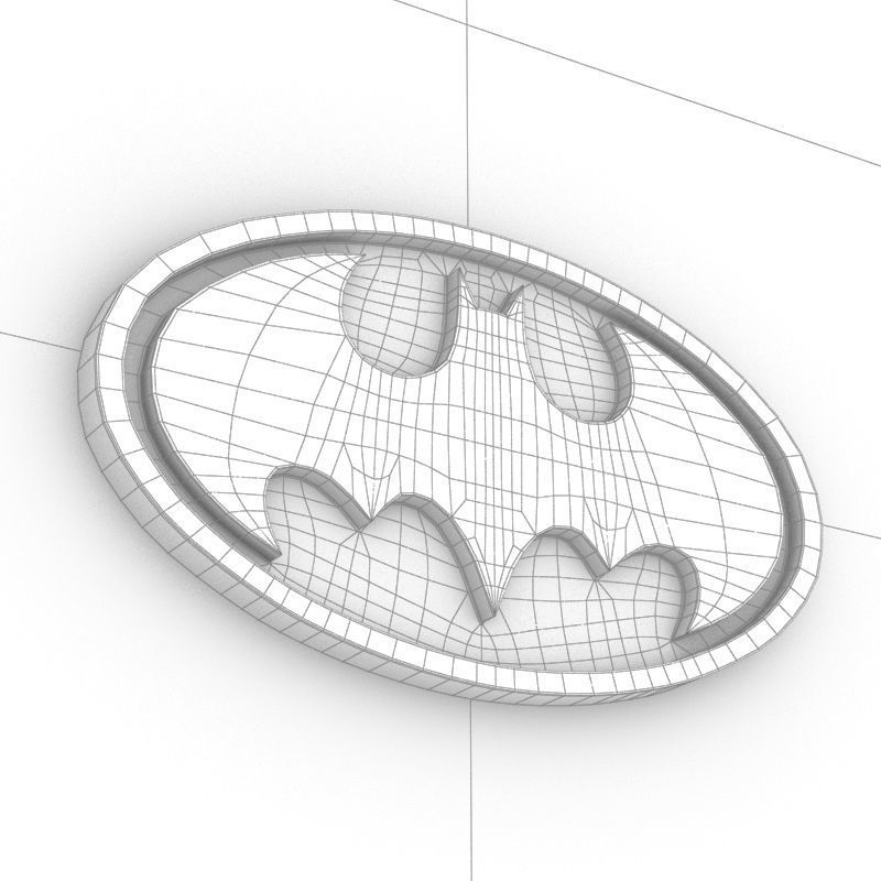 Batman logo 3D 3D model_4