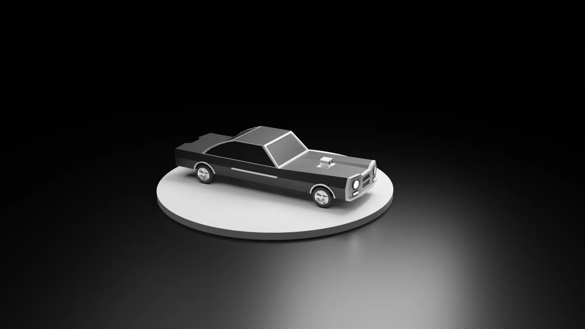 Low Poly Classic Racing Car Free low-poly 3D model