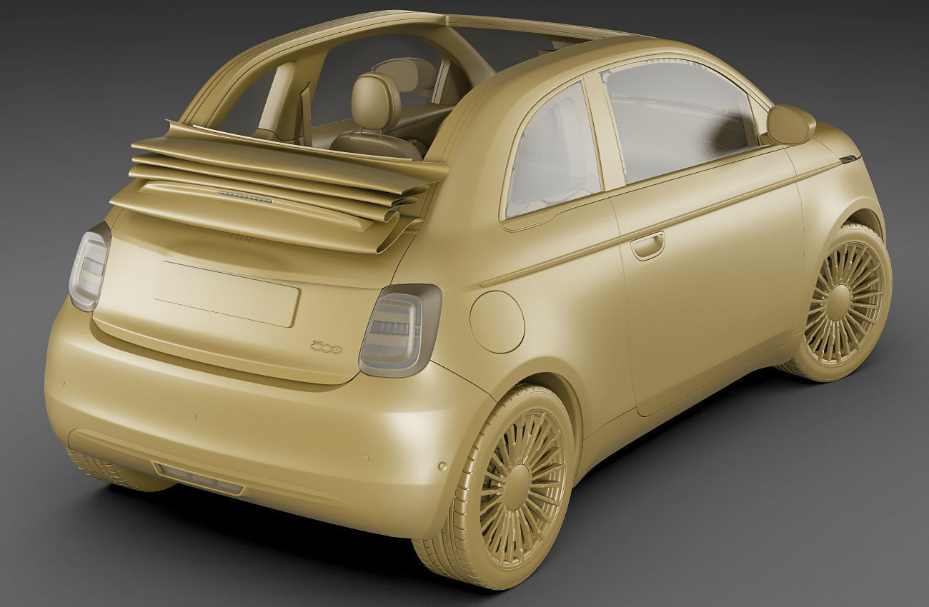 Fiat 500 cabrio 2021 La Prima 3D model_30