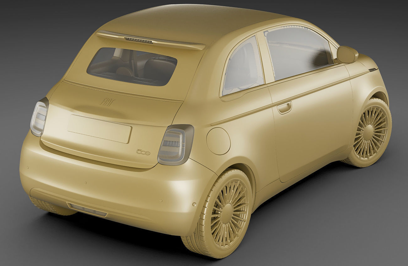 Fiat 500 cabrio 2021 La Prima 3D model_29