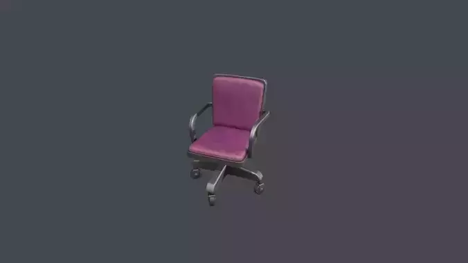 Purple Leather Desk Chair