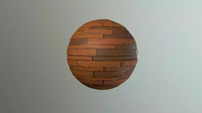 4K Stylized Wood Planks texture Free 3D model