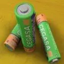 Battery three aa batteries on table Free 3D model