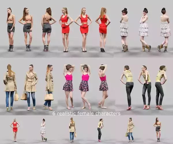6 Realistic Female Characters Vol 2