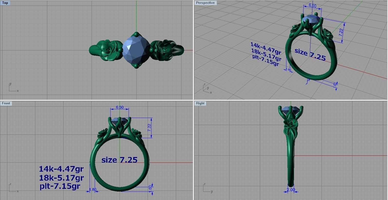  Engagement Ring 3D print model 3D print model_6
