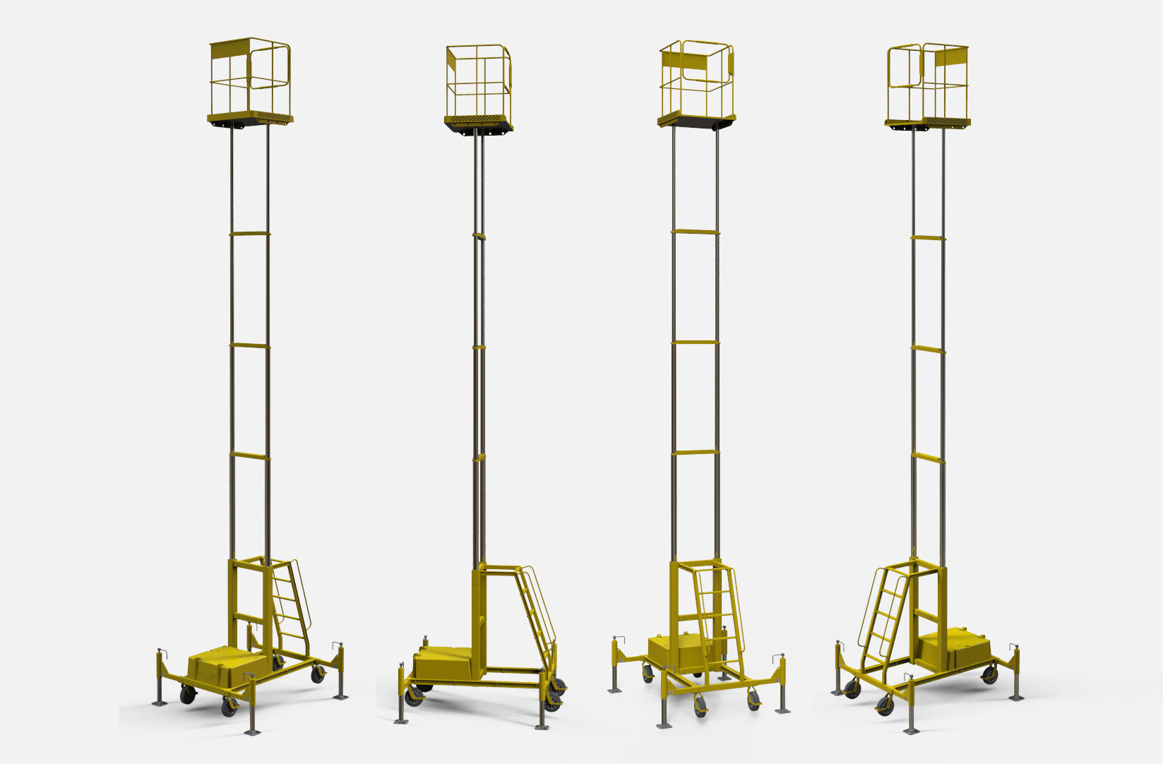 sci-fi stairs 4 3D model_9