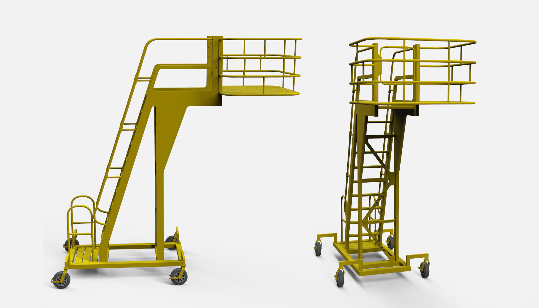 sci-fi stairs 4 3D model_16