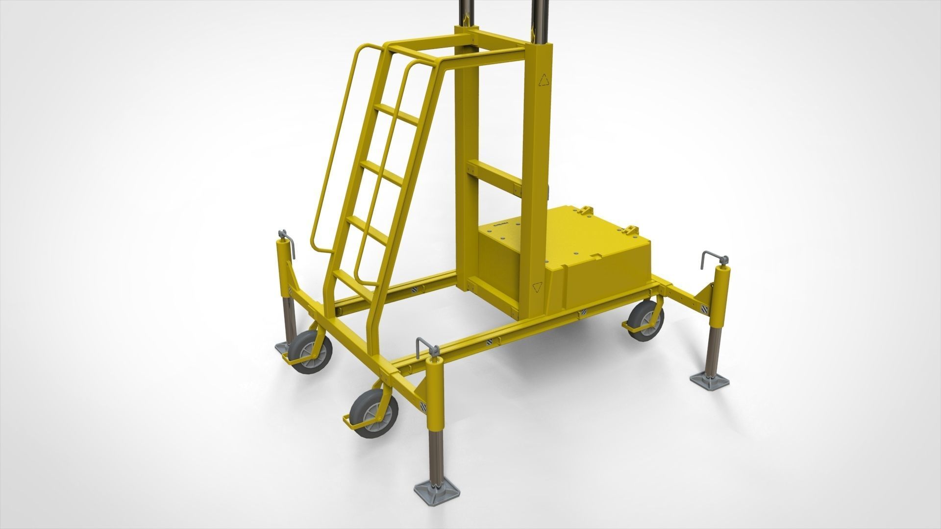 sci-fi stairs 4 3D model_10