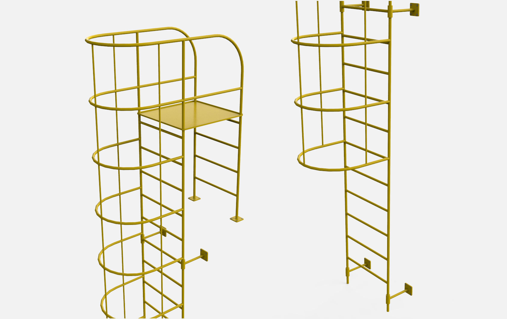 sci-fi stairs 4 3D model_35
