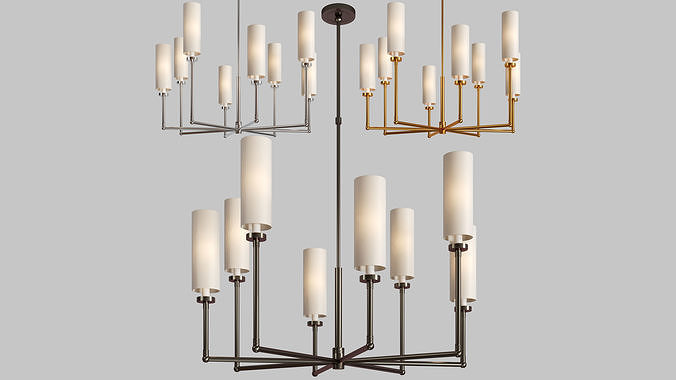 Ziyi large chandelier 3D model