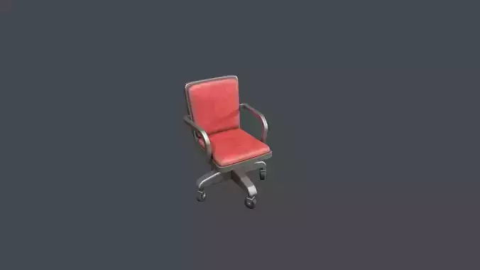 Red Leather Desk Chair