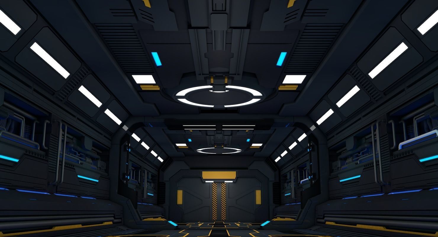 Sci Fi Corridor 3D model_1