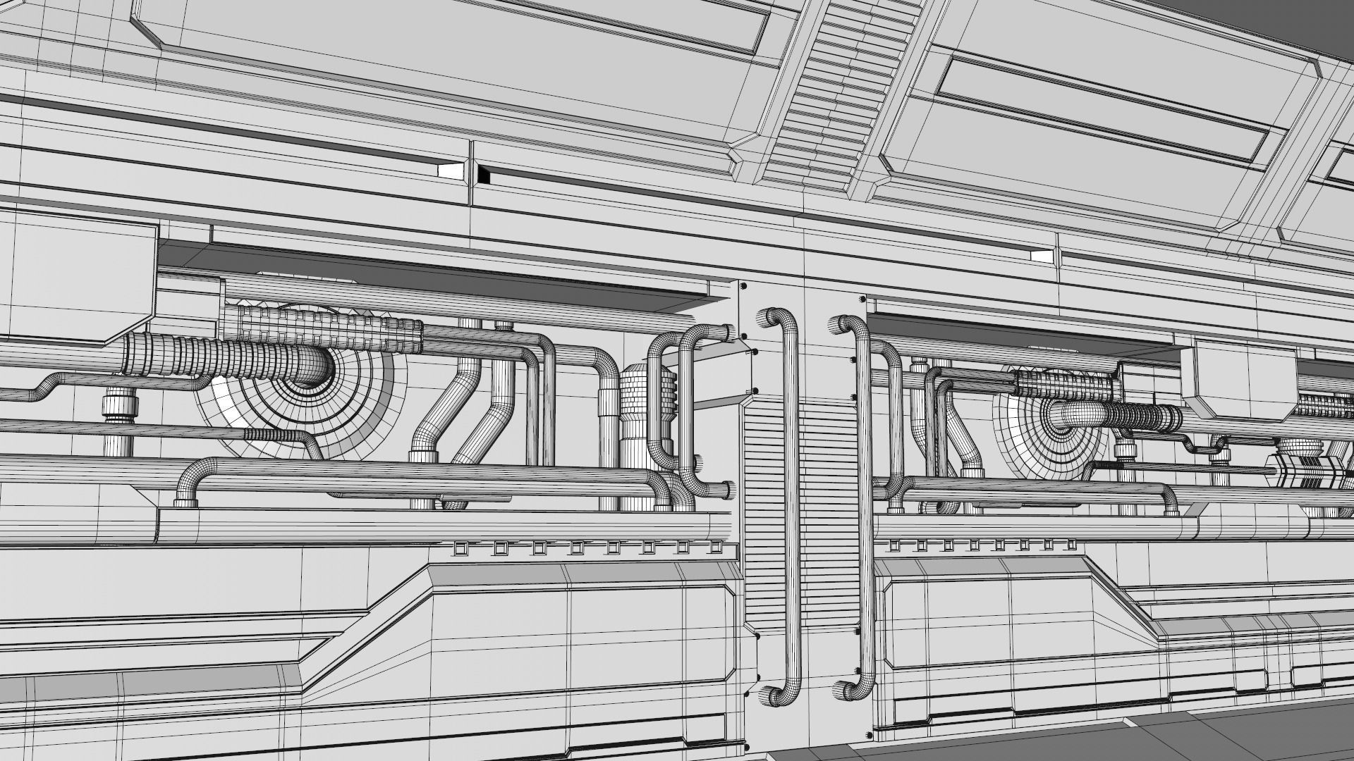 Sci Fi Corridor 3D model_17