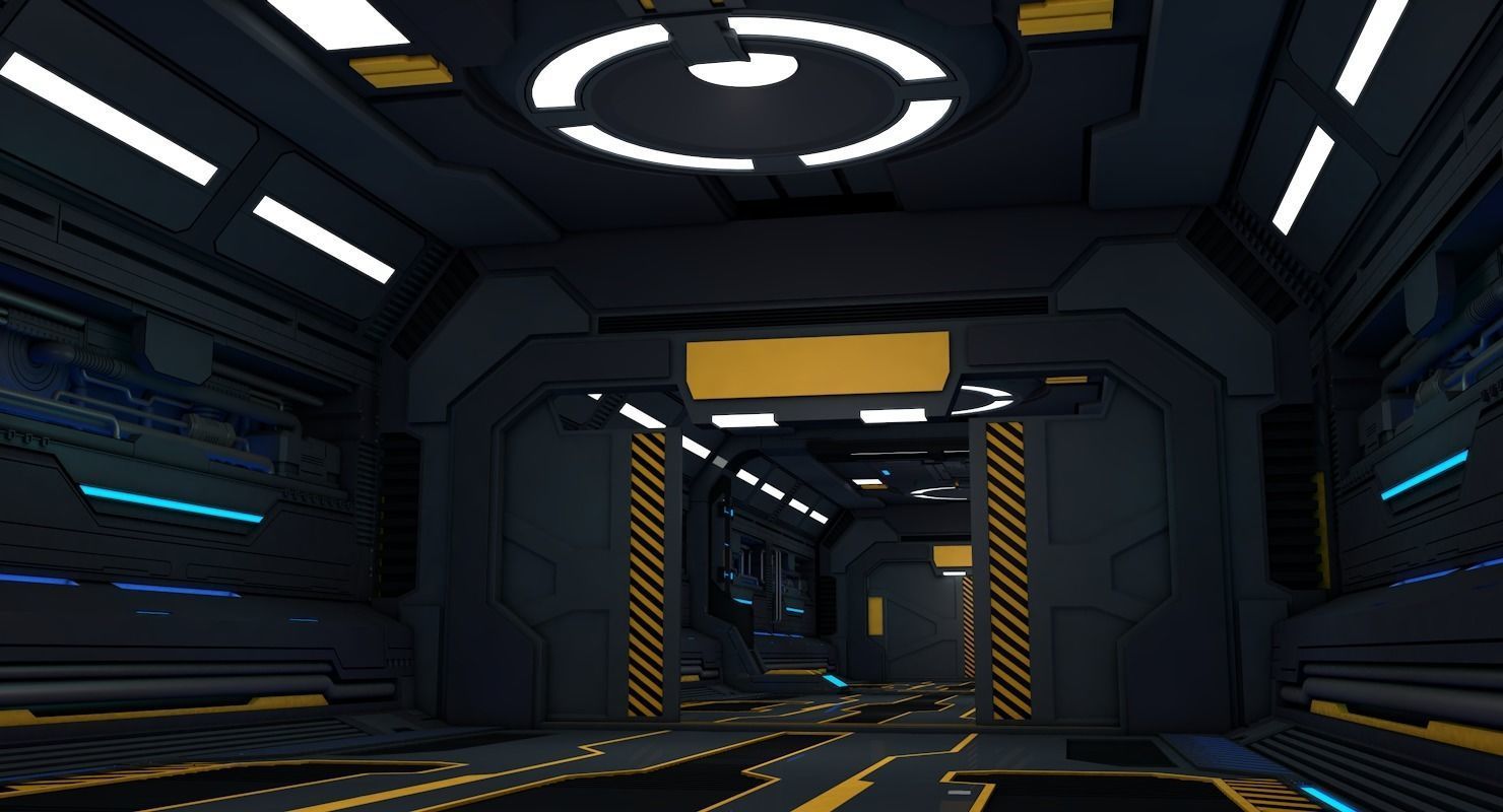 Sci Fi Corridor 3D model_8