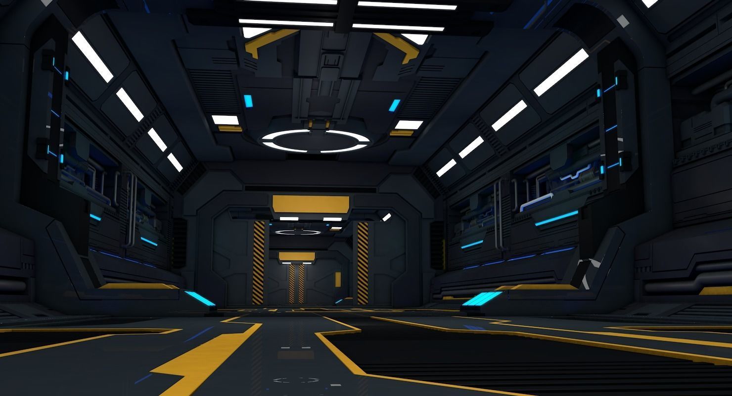 Sci Fi Corridor 3D model_10