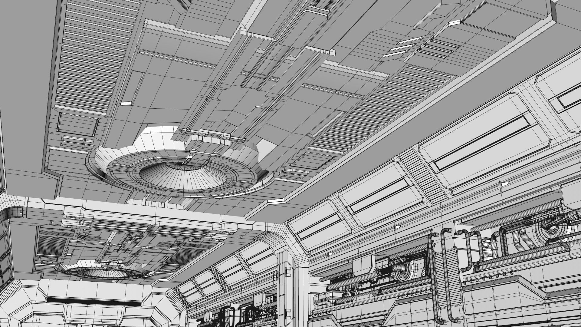 Sci Fi Corridor 3D model_15
