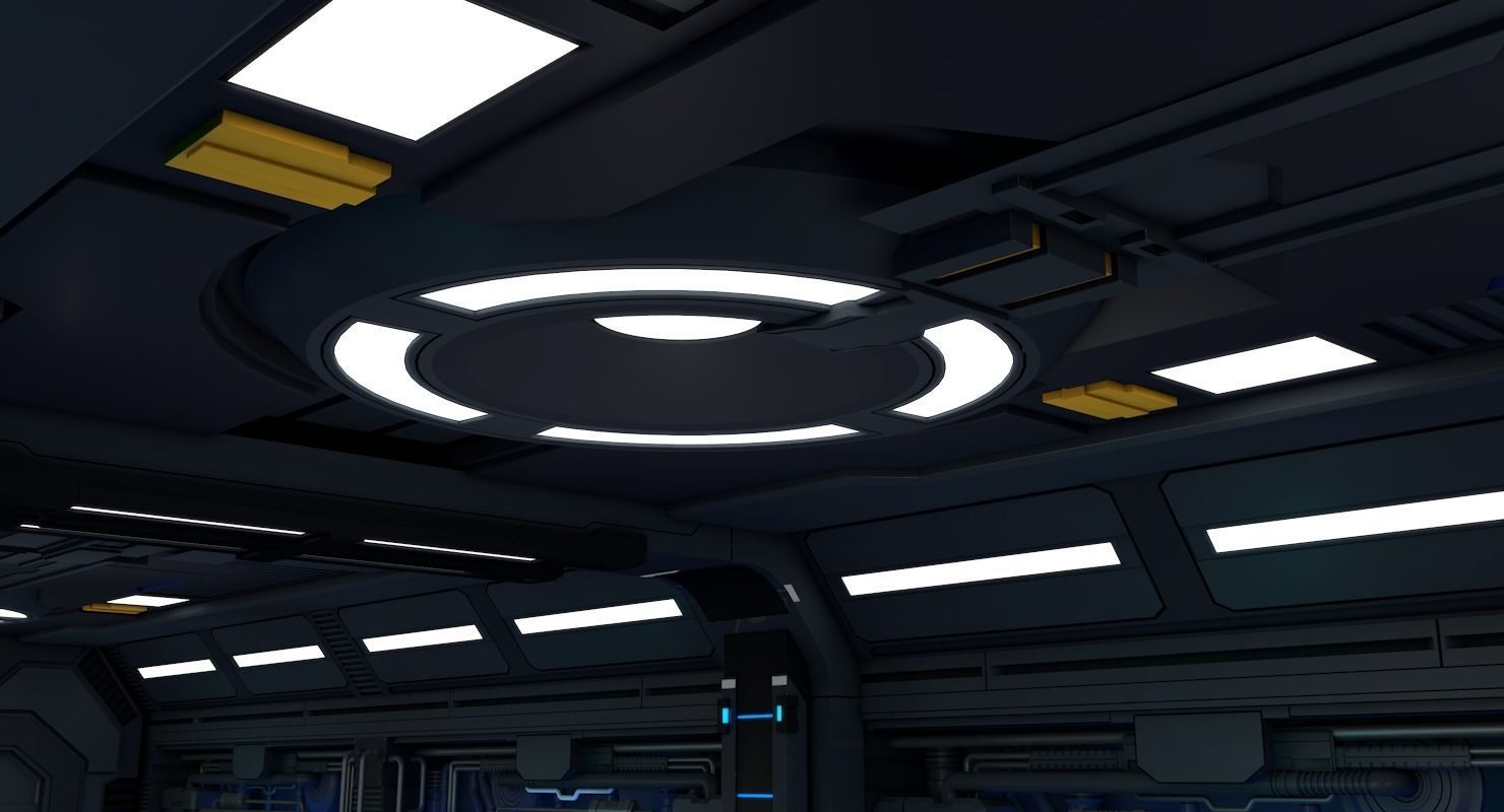 Sci Fi Corridor 3D model_5